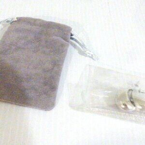 .925 TEARDROP Earrings Silver Tone w/ .925 Posts & Gift Pouch Stocking Stuffer